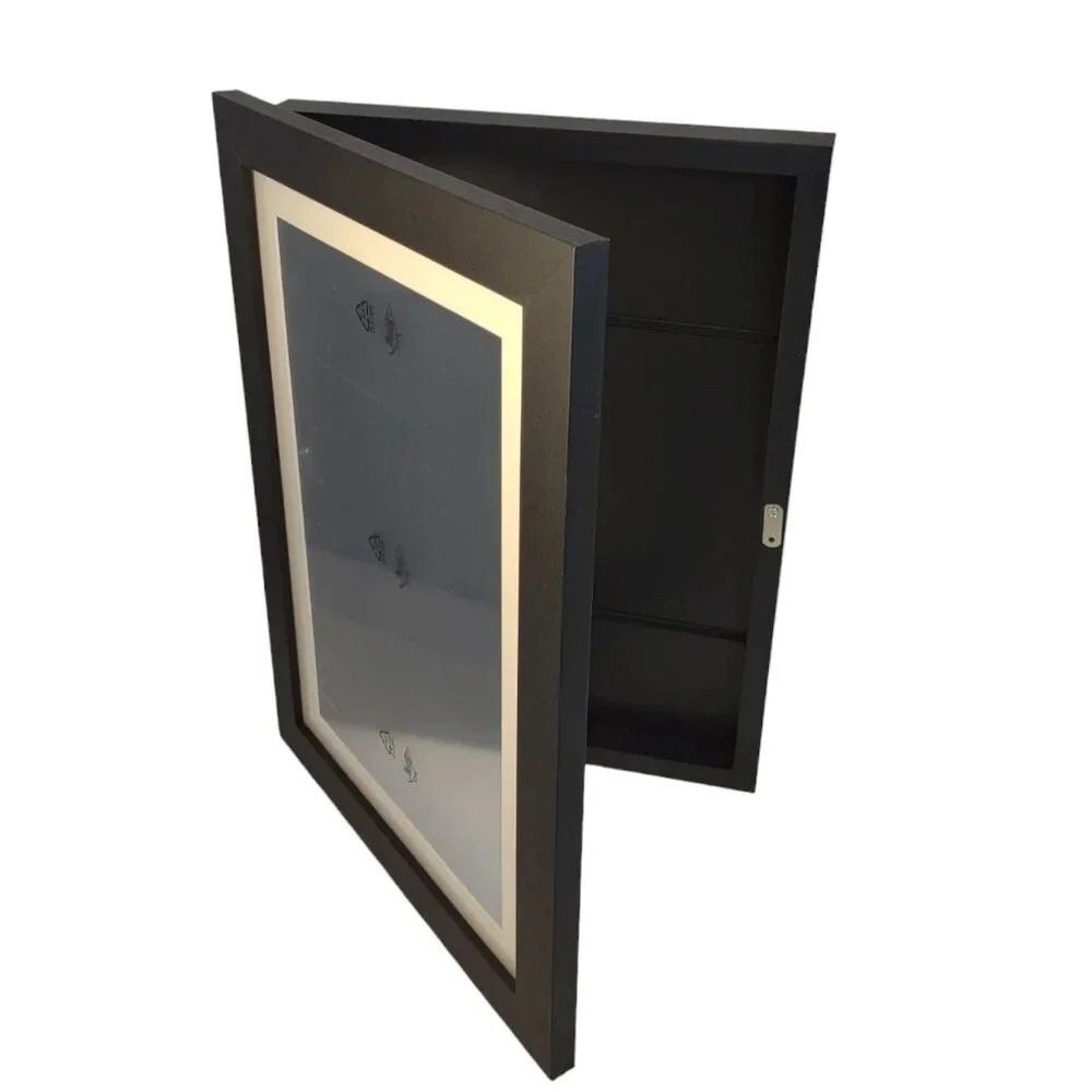 Shadow Box Wooden and Plexiglass New Black Hanging or Table Set up Weddi…